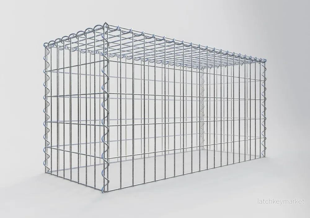 Extra gabion typ 3 100 cm x 50 cm x 40 cm (L x H x D), maskstorlek 5 cm x 10 cm, spiral - Bild 2