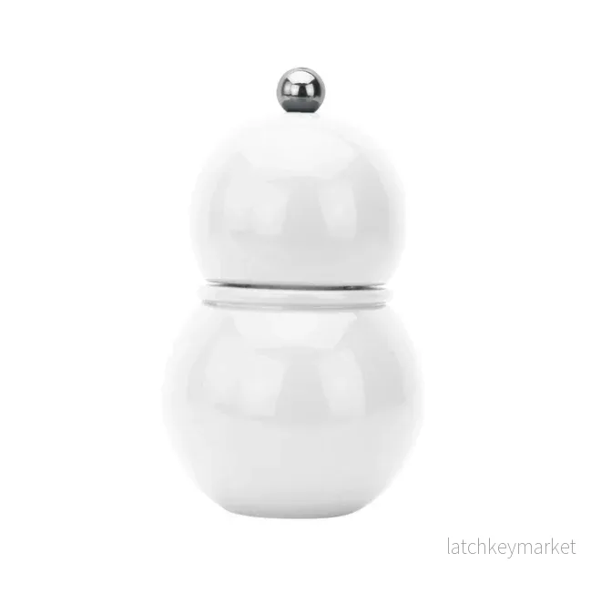 Small Bobbin Salt & Pepper Mill White Small Bobbin Salt & Pepper Mill White