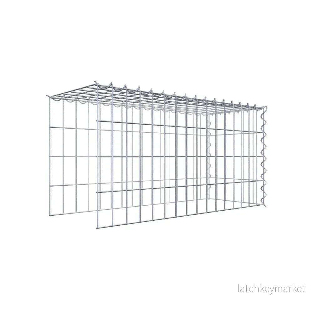 Påväxt gabion typ 4 80 cm x 40 cm x 30 cm (L x H x D), maskstorlek 5 cm x 10 cm, spiral