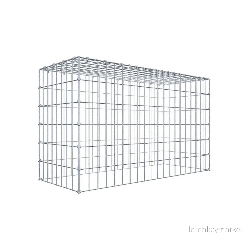 Typ 3 påbyggnadsgabion 100 cm x 60 cm x 40 cm (L x H x D), maskstorlek 5 cm x 10 cm, C-ring Typ 3 påbyggnadsgabion 100 cm x 60 cm x 40 cm (L x H x D), maskstorlek 5 cm x 10 cm, C-ring