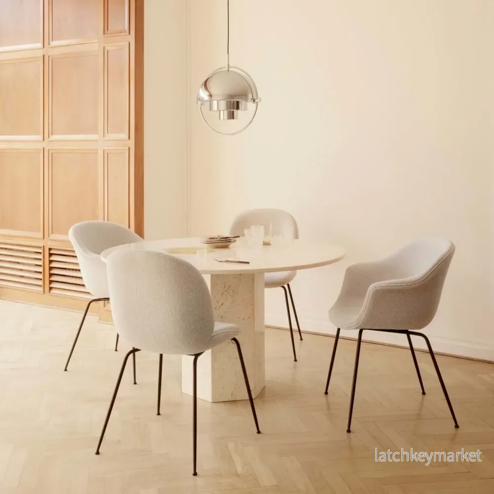 Bat Dining Chair Fully Upholstered Black Matt - Bild 2