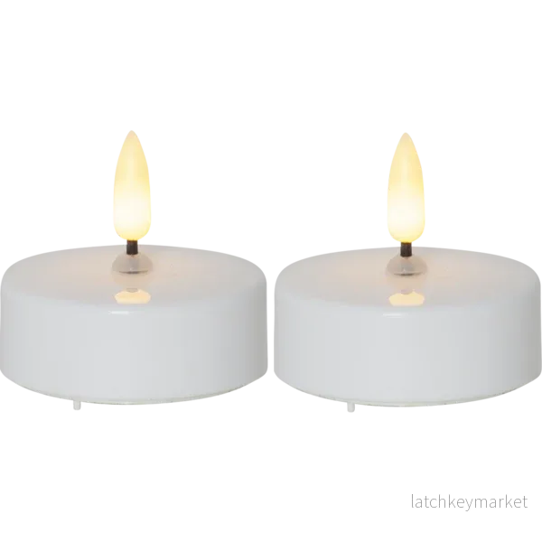 Batteridrivet LED Värmeljus 2-pack Flamme 5,8×5,5 cm Batteridrivet LED Värmeljus 2-pack Flamme 5,8×5,5 cm