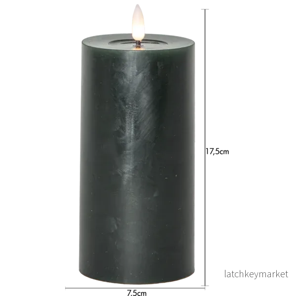 Batteridrivet LED Blockljus Flamme Flow Grön 17,5 cm - Bild 3