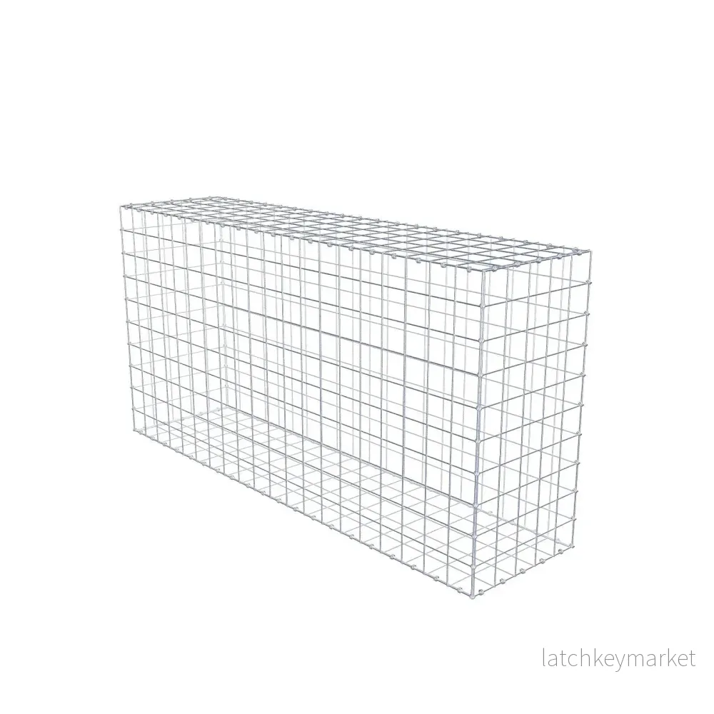 Gabion 200 cm x 100 cm x 50 cm (L x H x D), maskstorlek 10 x 10 cm, spiralring Gabion 200 cm x 100 cm x 50 cm (L x H x D), maskstorlek 10 x 10 cm, spiralring
