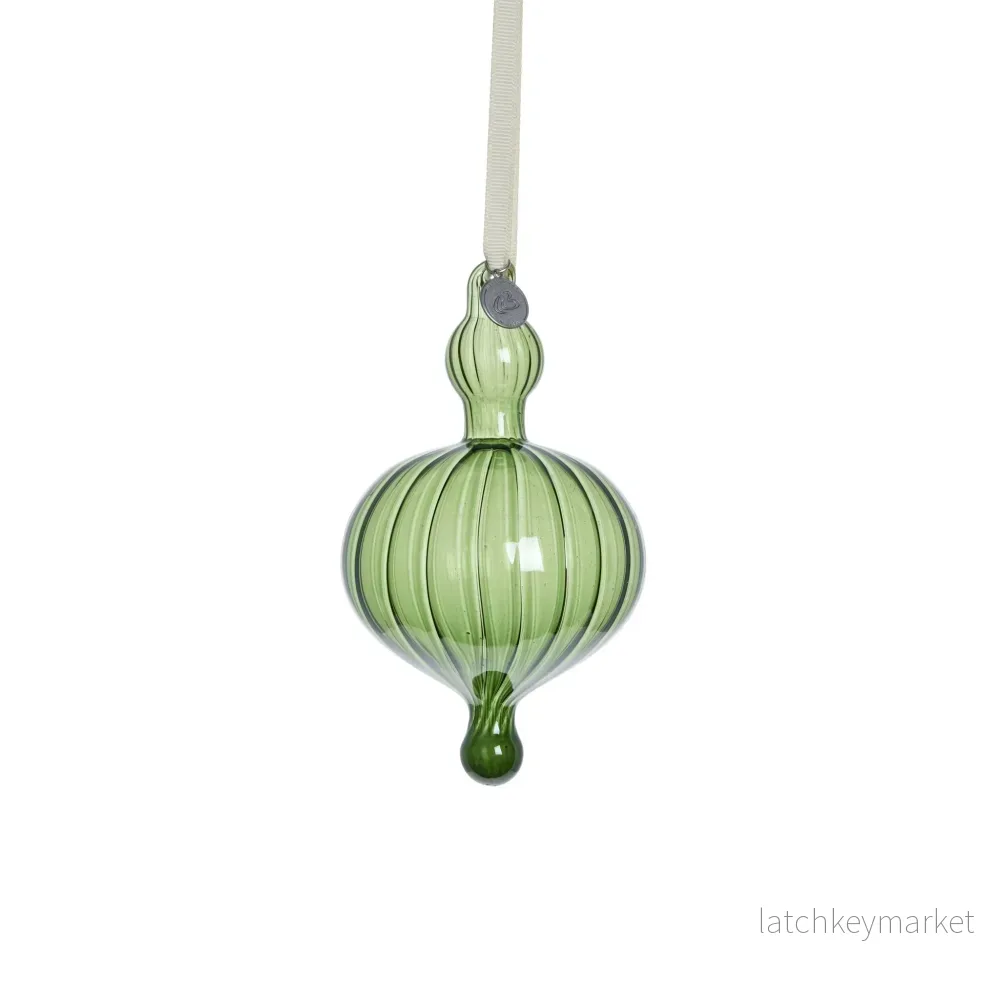 Glosille ornament H14,5 cm. grön Glosille ornament H14,5 cm. grön