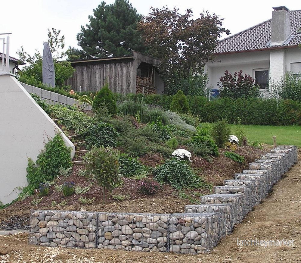 Gabion 100 cm x 50 cm x 50 cm (L x H x D), maskstorlek 5 cm x 10 cm, spiral - Bild 3