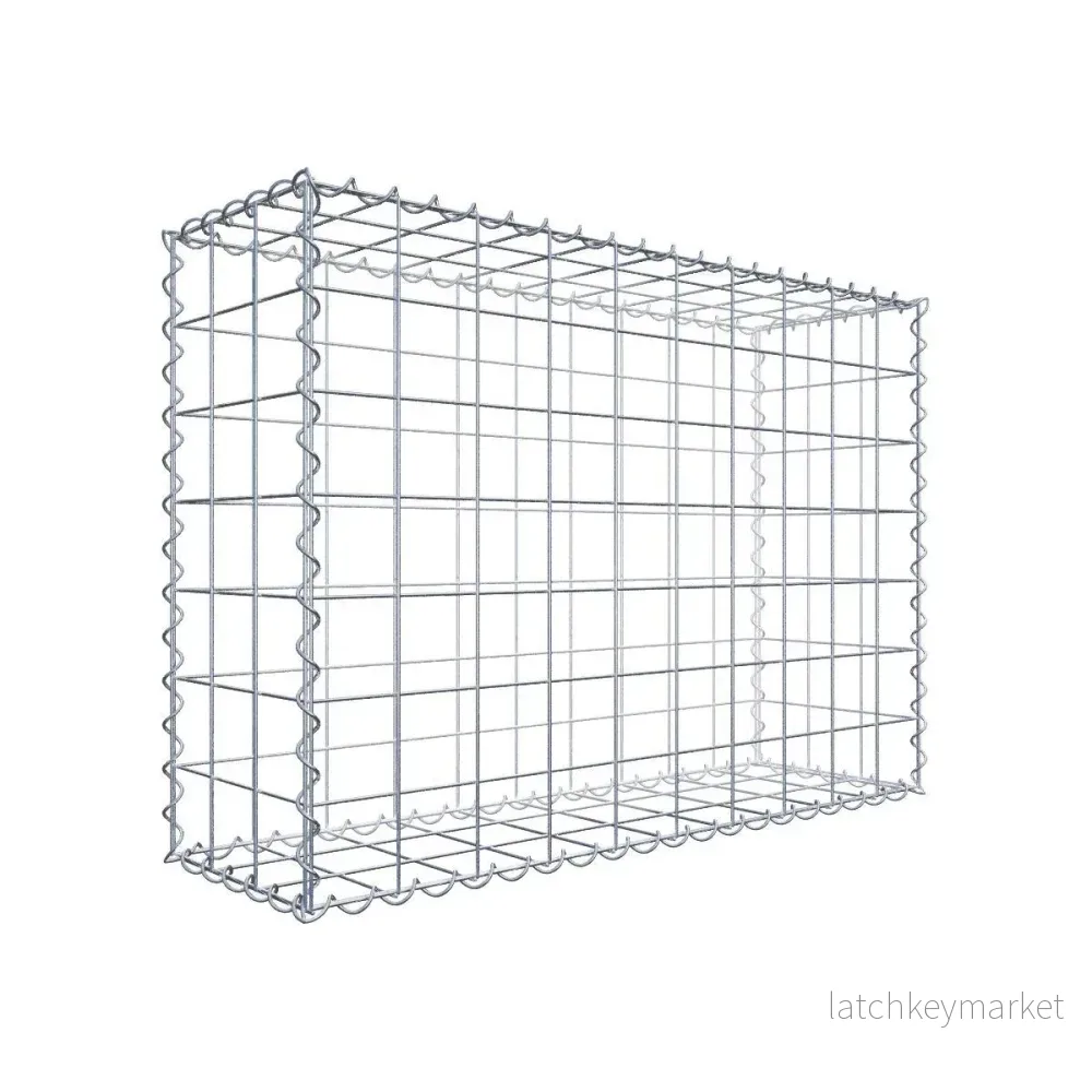 Gabion 100 cm x 70 cm x 30 cm (L x H x D), maskstorlek 10 cm x 10 cm, spiral