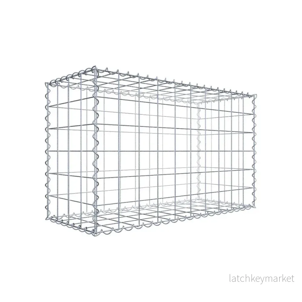 Gabion 100 cm x 60 cm x 40 cm (L x H x D), maskstorlek 10 cm x 10 cm, spiral