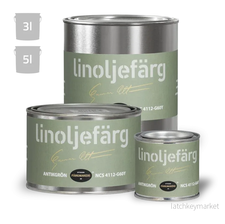 Ottosson linoljefärg – gröna kulörer Ottosson linoljefärg – gröna kulörer