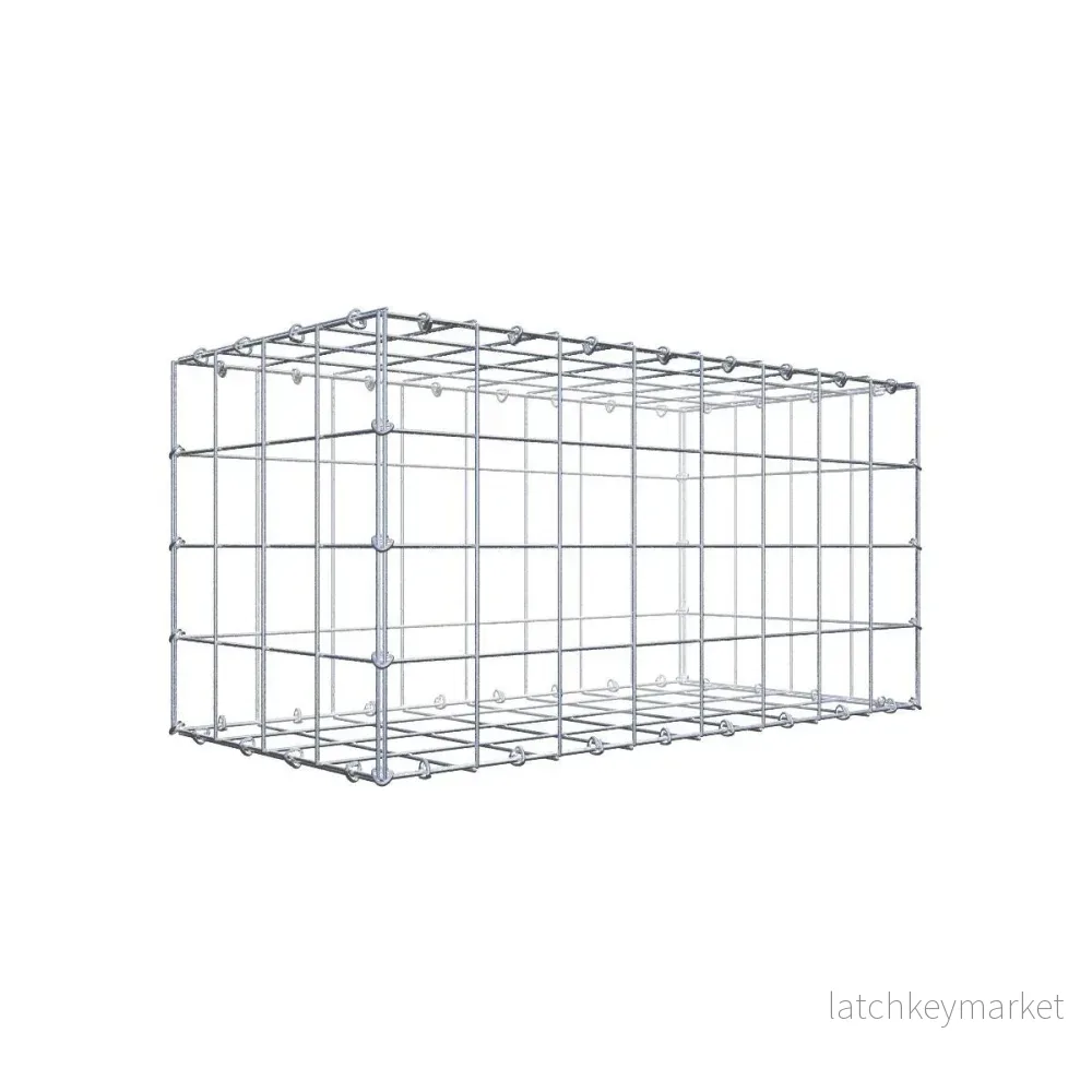 Gabion 80 cm x 40 cm x 40 cm (L x H x D), maskstorlek 10 cm x 10 cm, C-ring Gabion 80 cm x 40 cm x 40 cm (L x H x D), maskstorlek 10 cm x 10 cm, C-ring