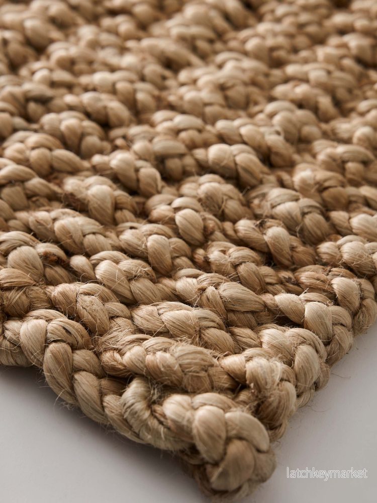 Flätad Dörrmatta i Jute, Natur - Bild 2