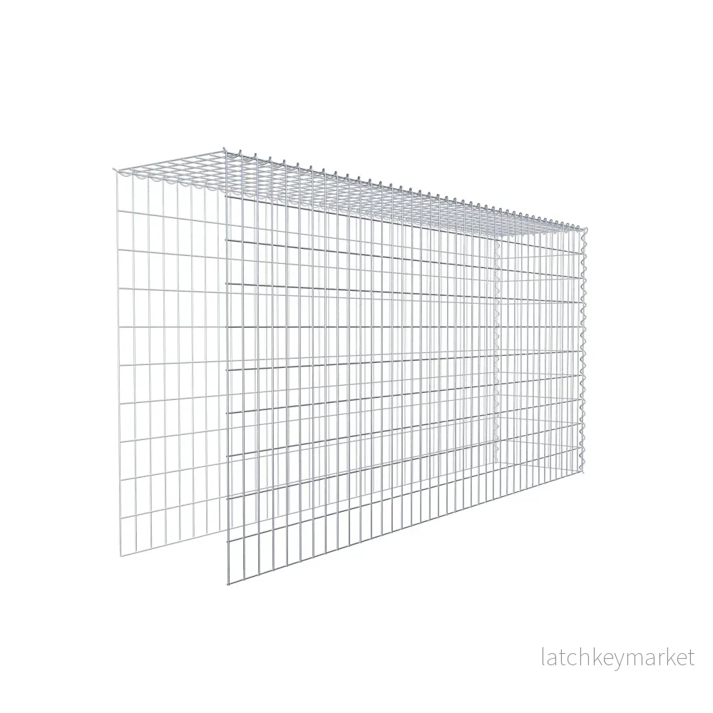 Extra gabion typ 4 200 cm x 100 cm x 40 cm (L x H x D), maskstorlek 5 cm x 10 cm, spiral - Bild 3
