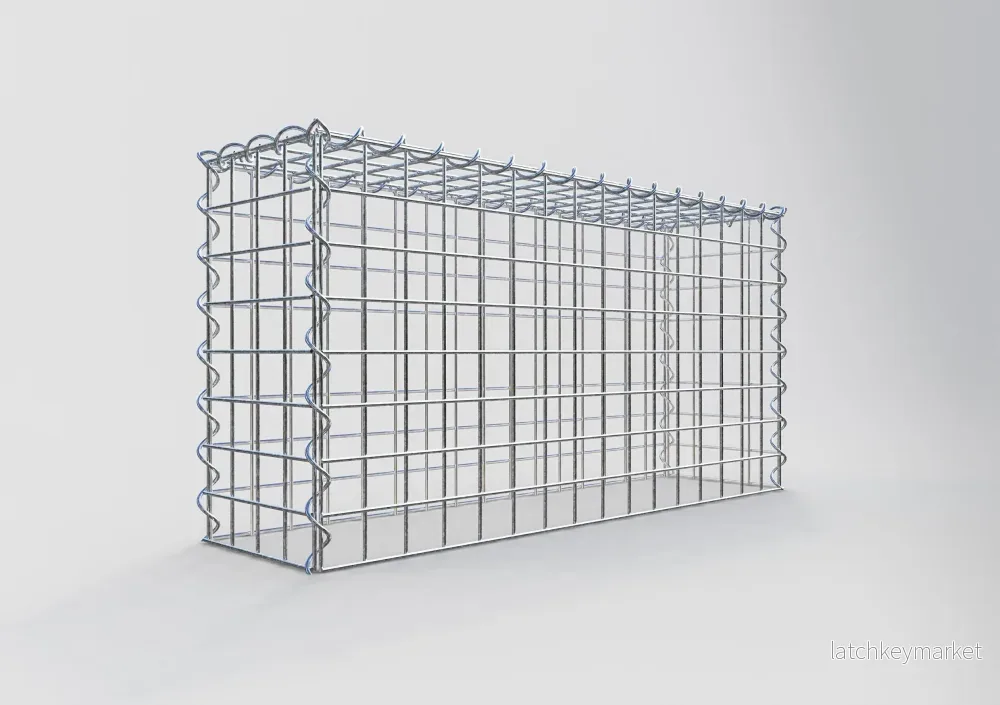 Extra gabion typ 3 80 cm x 40 cm x 20 cm (L x H x D), maskstorlek 5 cm x 5 cm, spiral - Bild 2