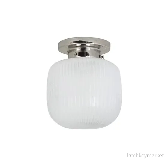 Badrumslampa Tak Eli Nickel/Frost Liten