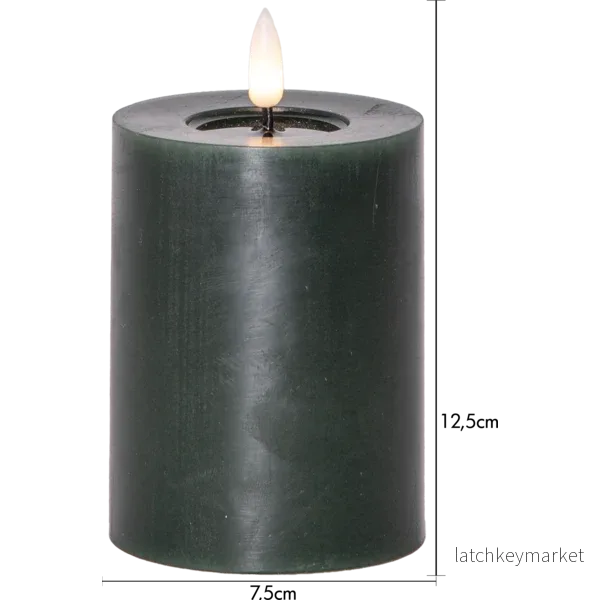 Batteridrivet LED Blockljus Flamme Flow Grön 12,5 cm - Bild 3