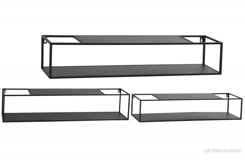 Vägghylla 3-pack 95 cm – svart REA Vägghylla 3-pack 95 cm – svart REA