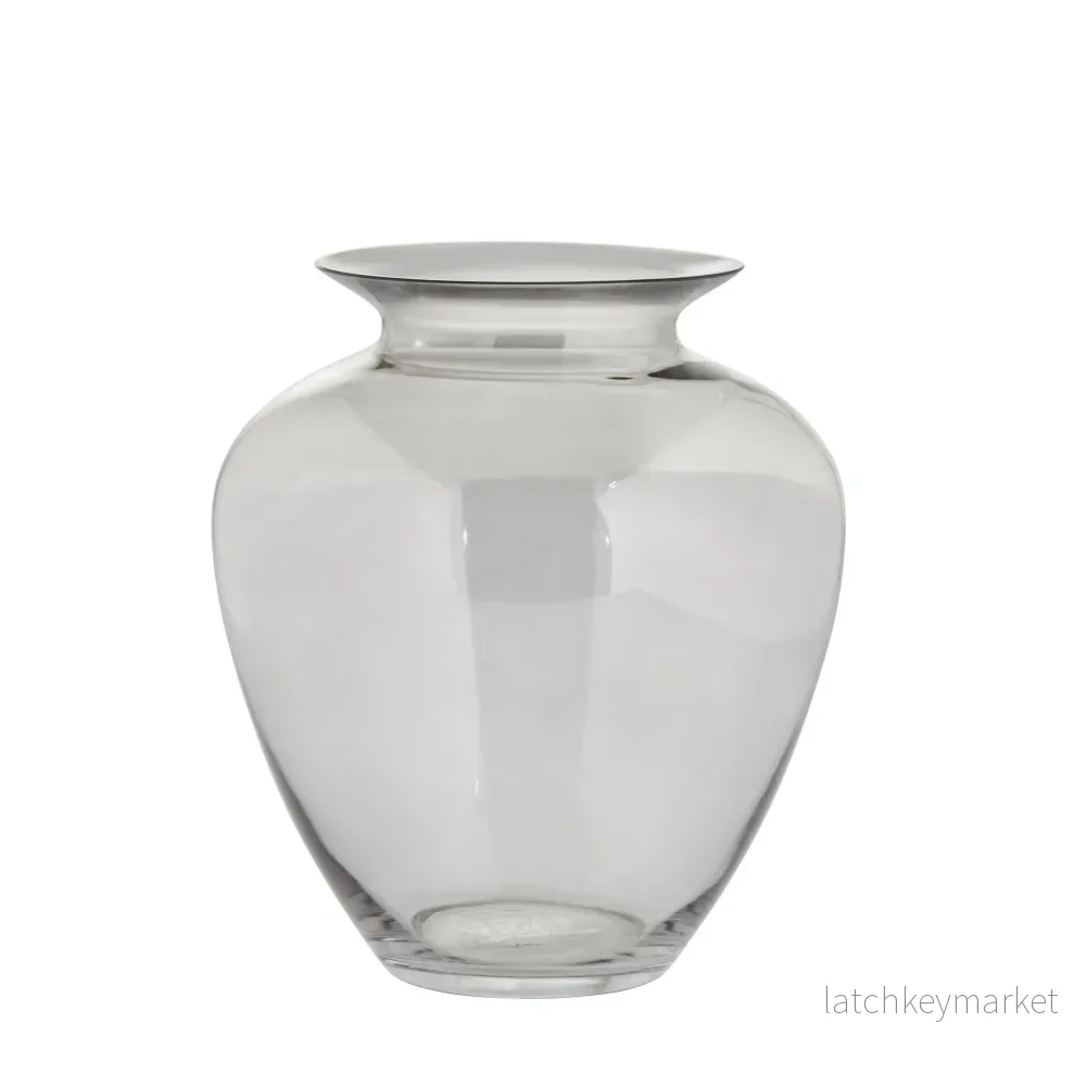 Milia vas H24,5 cm. lysegrå glas Milia vas H24,5 cm. lysegrå glas