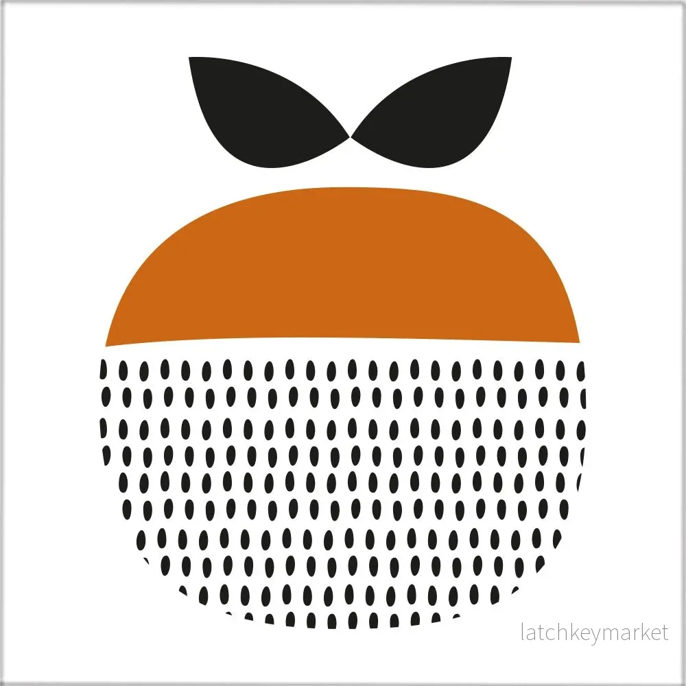 Kakeldekor retro äpple orange - Bild 2