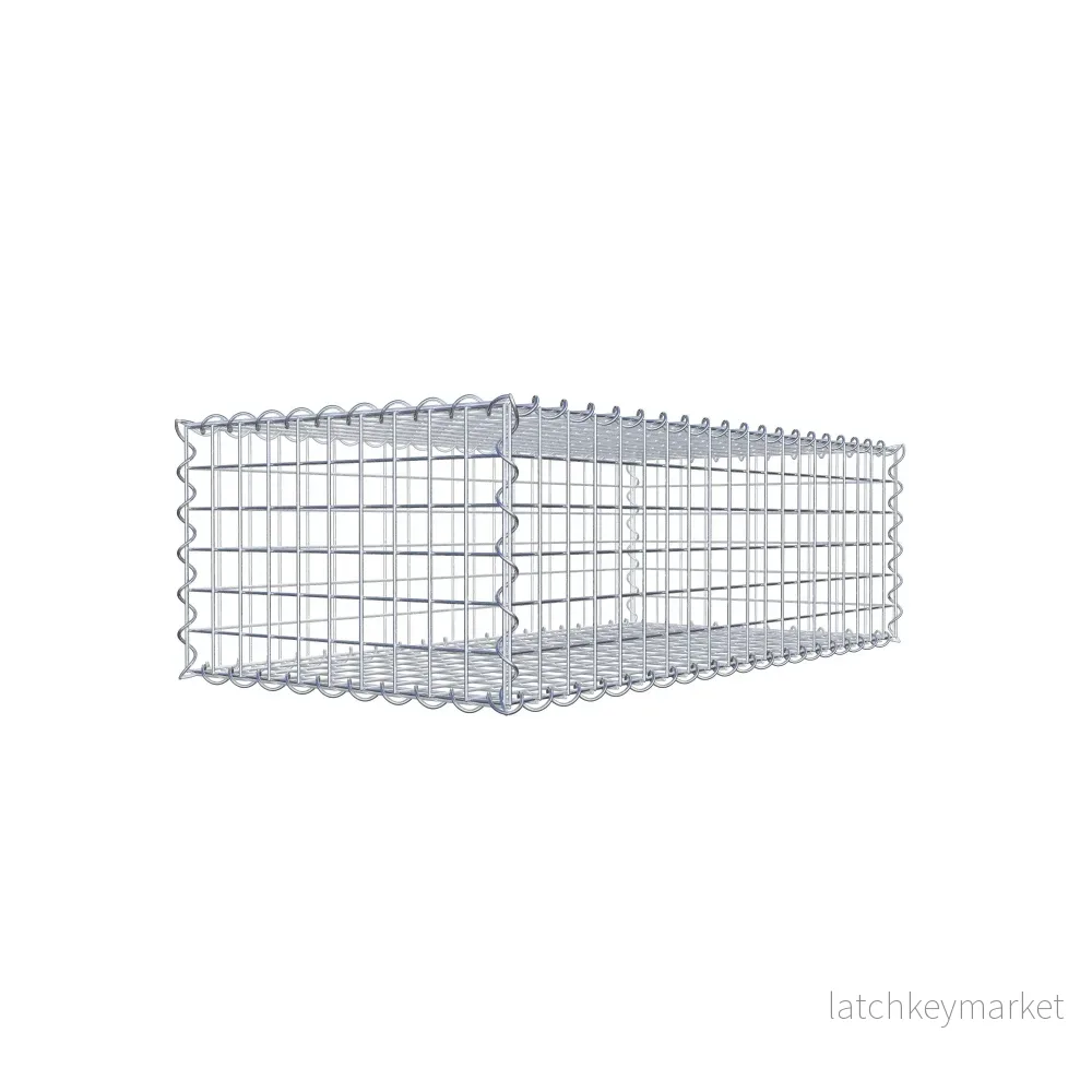 Gabion 100 cm x 30 cm x 50 cm (L x H x D), maskstorlek 5 cm x 5 cm, spiral Gabion 100 cm x 30 cm x 50 cm (L x H x D), maskstorlek 5 cm x 5 cm, spiral