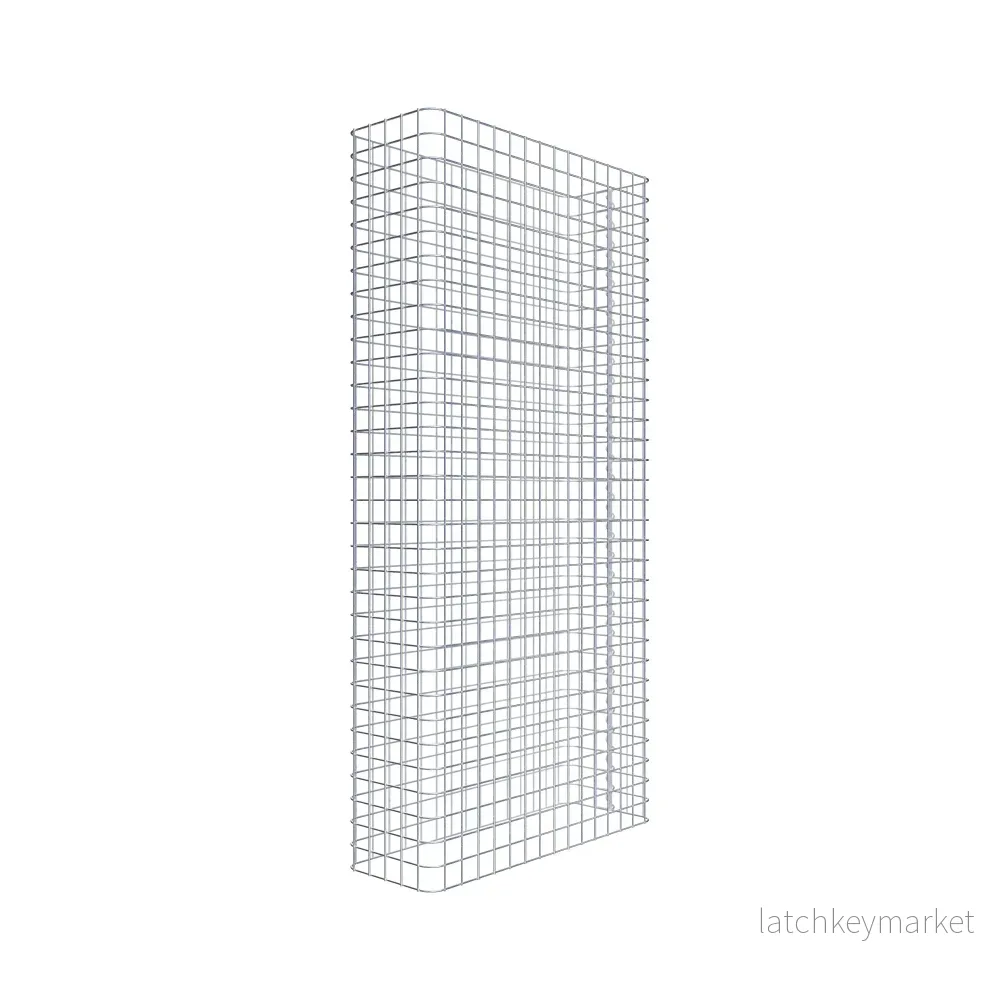 Gabionstängsel längd 77 cm, höjd 160 cm, djup 27 cm, maskstorlek 5 x 5 cm