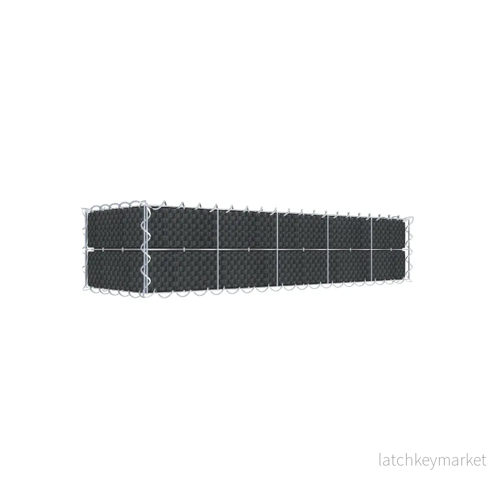 Grön gabion med fleece & insynsskydd 100 cm x 20 cm x 30 cm (L x H x D), maskstorlek 10 cm x 10 cm, spiral Grön gabion med fleece & insynsskydd 100 cm x 20 cm x 30 cm (L x H x D), maskstorlek 10 cm x 10 cm, spiral