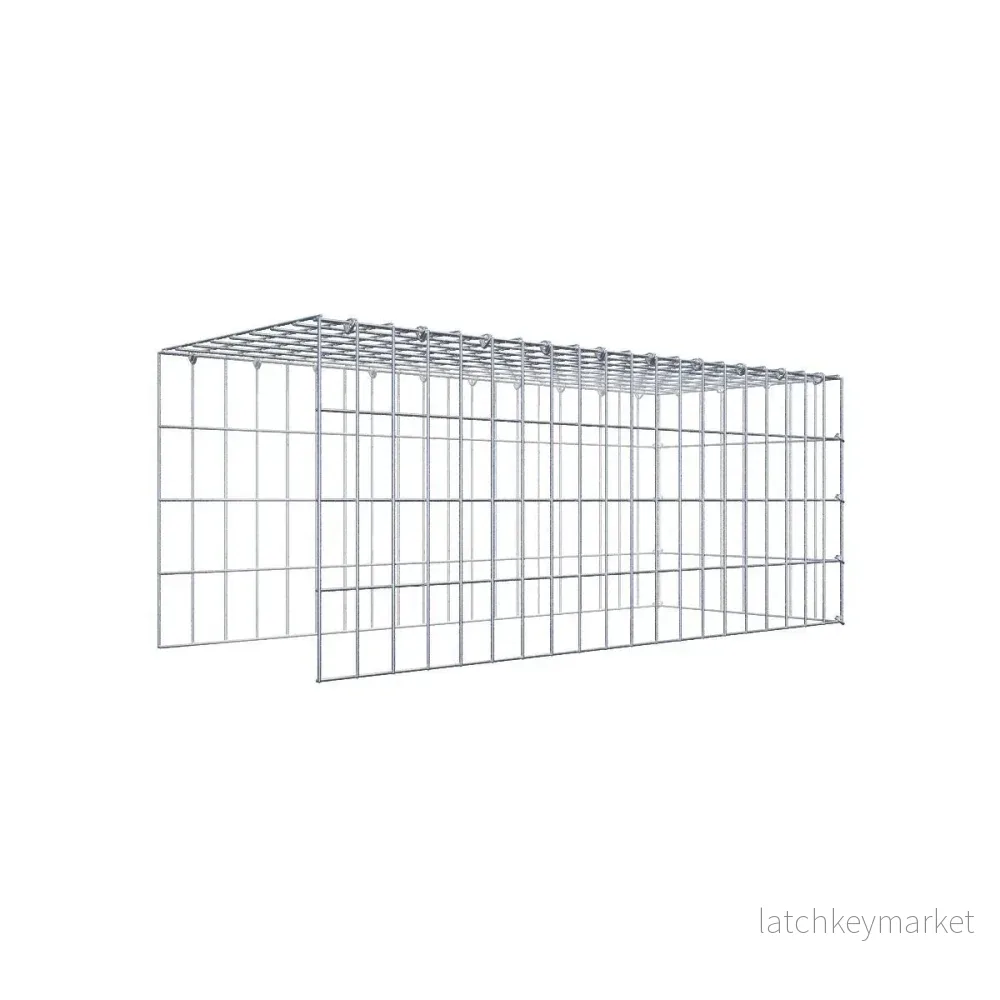 Extra gabion typ 4 100 cm x 40 cm x 40 cm (L x H x D), maskstorlek 5 cm x 10 cm, C-ring Extra gabion typ 4 100 cm x 40 cm x 40 cm (L x H x D), maskstorlek 5 cm x 10 cm, C-ring
