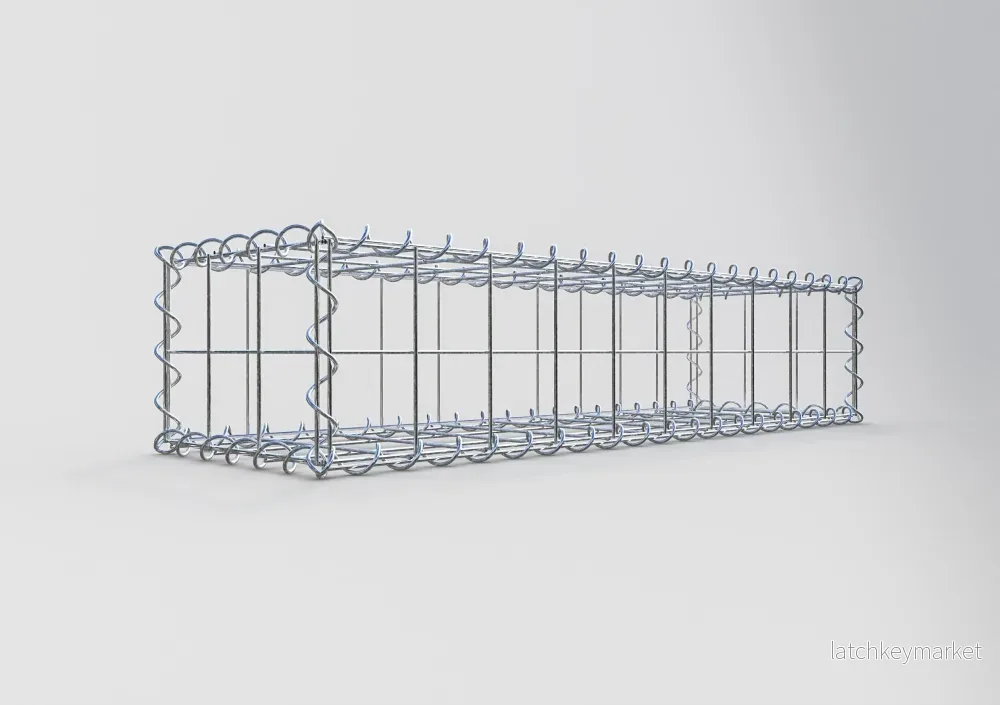 Gabion 100 cm x 20 cm x 30 cm (L x H x D), maskstorlek 10 cm x 10 cm, spiral - Bild 2