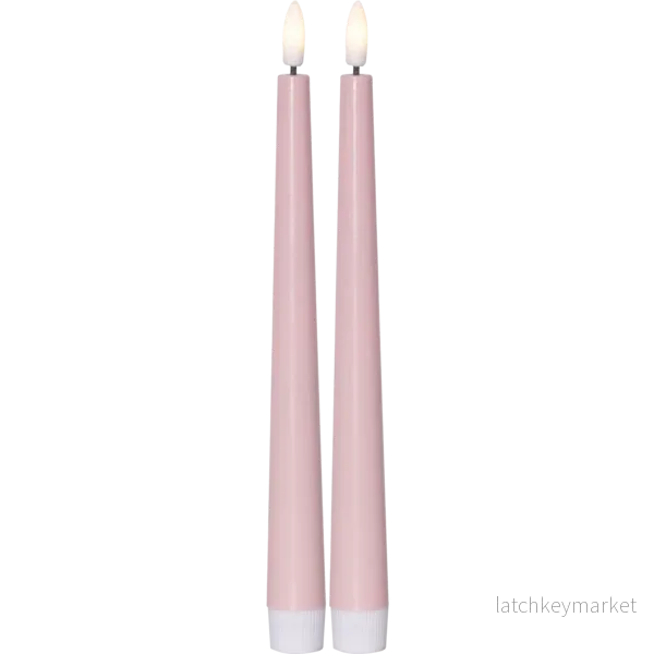 Stearinlys LED Antikklys 2-pack Flamme Candy Rosa Stearinlys LED Antikklys 2-pack Flamme Candy Rosa