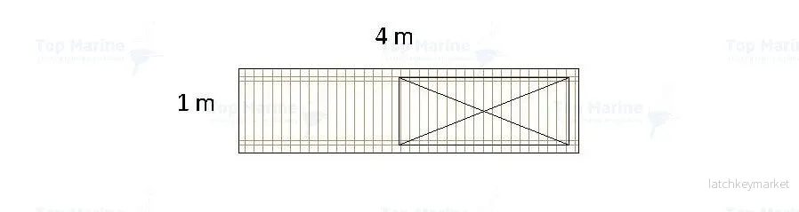 Badbrygga 1,0 x 4,0m Eco - Bild 2