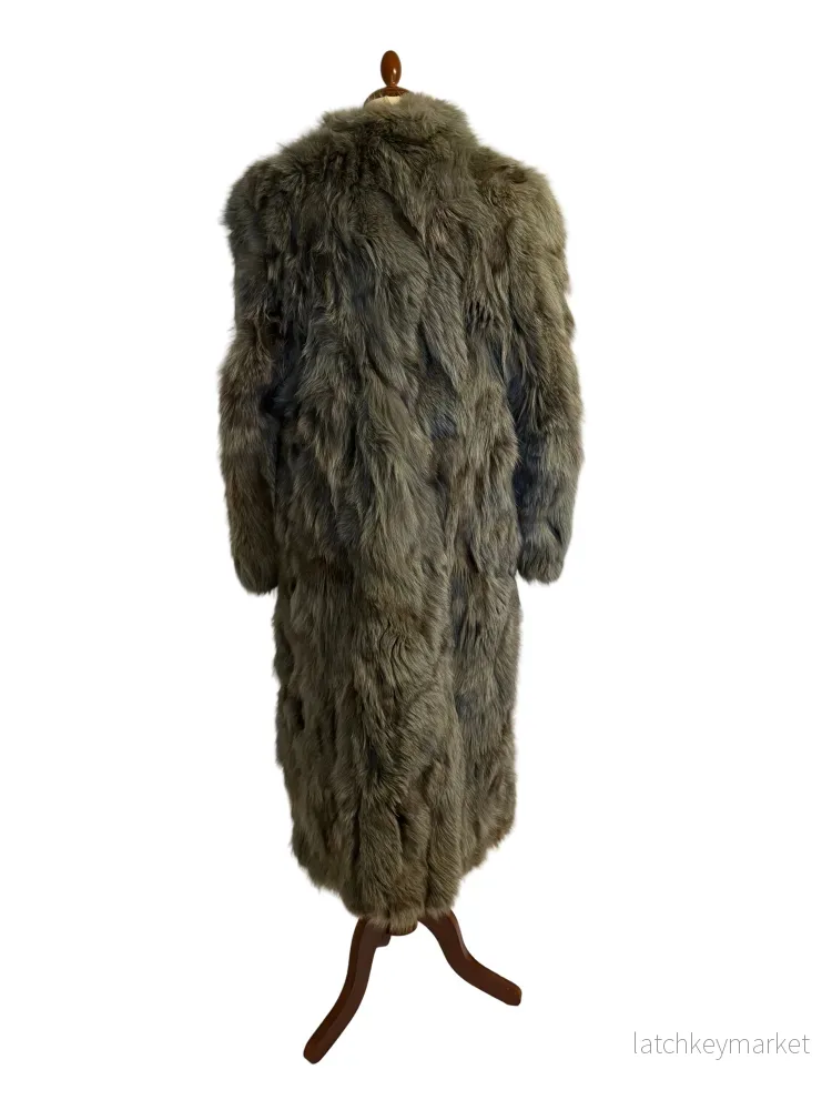 Exklusiv vintagepäls i silvergrå ton - Bild 3