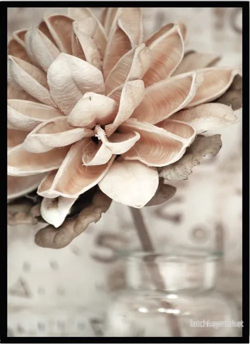 Poster dry flower in glas Poster dry flower in glas