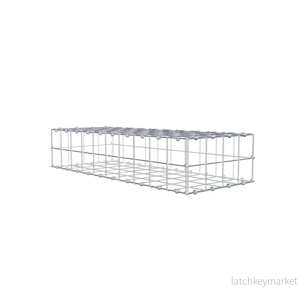 Gabion 100 cm x 20 cm x 40 cm (L x H x D), maskstorlek 10 x 10 cm, spiralring Gabion 100 cm x 20 cm x 40 cm (L x H x D), maskstorlek 10 x 10 cm, spiralring