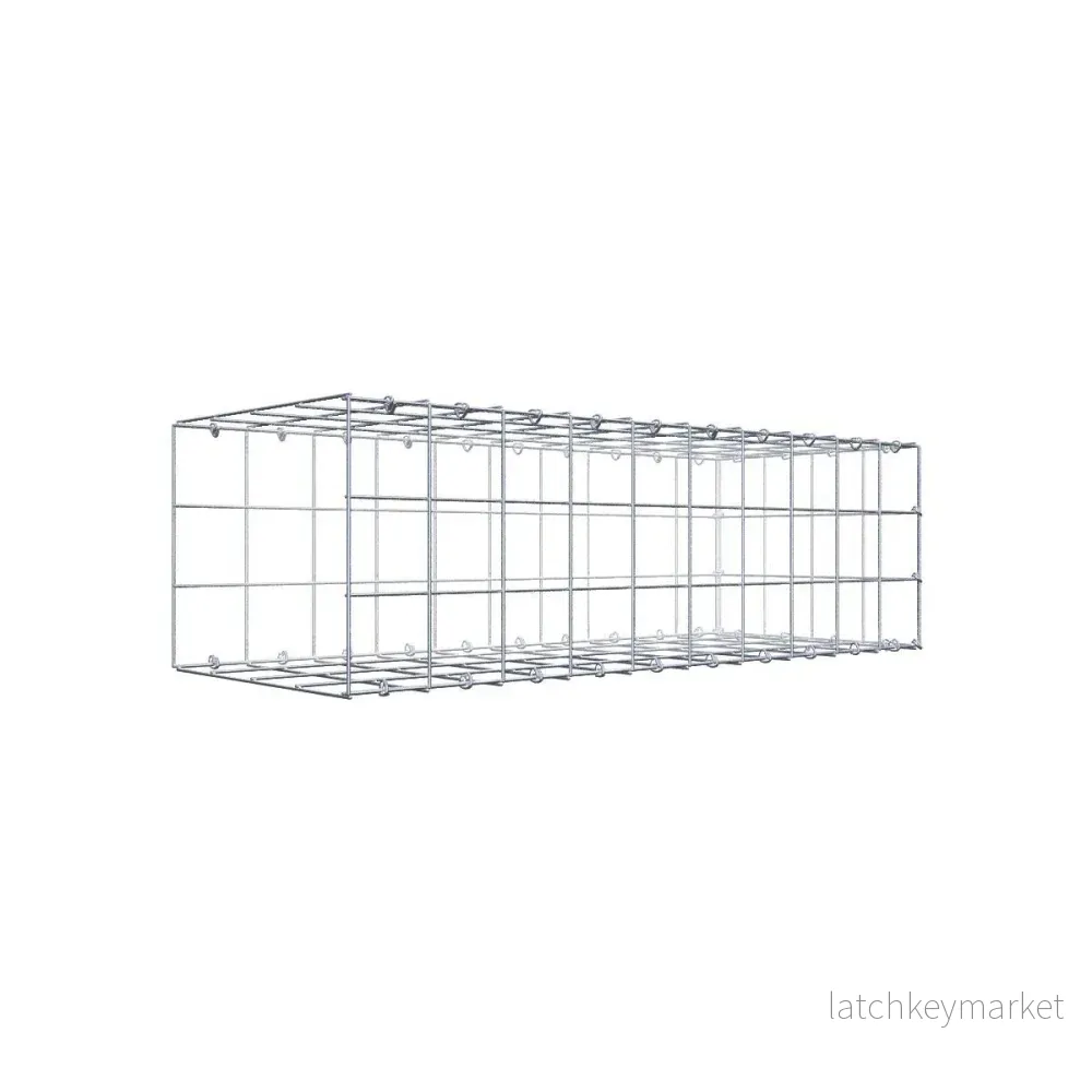 Typ 2 påbyggnadsgabion 100 cm x 30 cm x 40 cm (L x H x D), maskstorlek 10 cm x 10 cm, C-ring Typ 2 påbyggnadsgabion 100 cm x 30 cm x 40 cm (L x H x D), maskstorlek 10 cm x 10 cm, C-ring