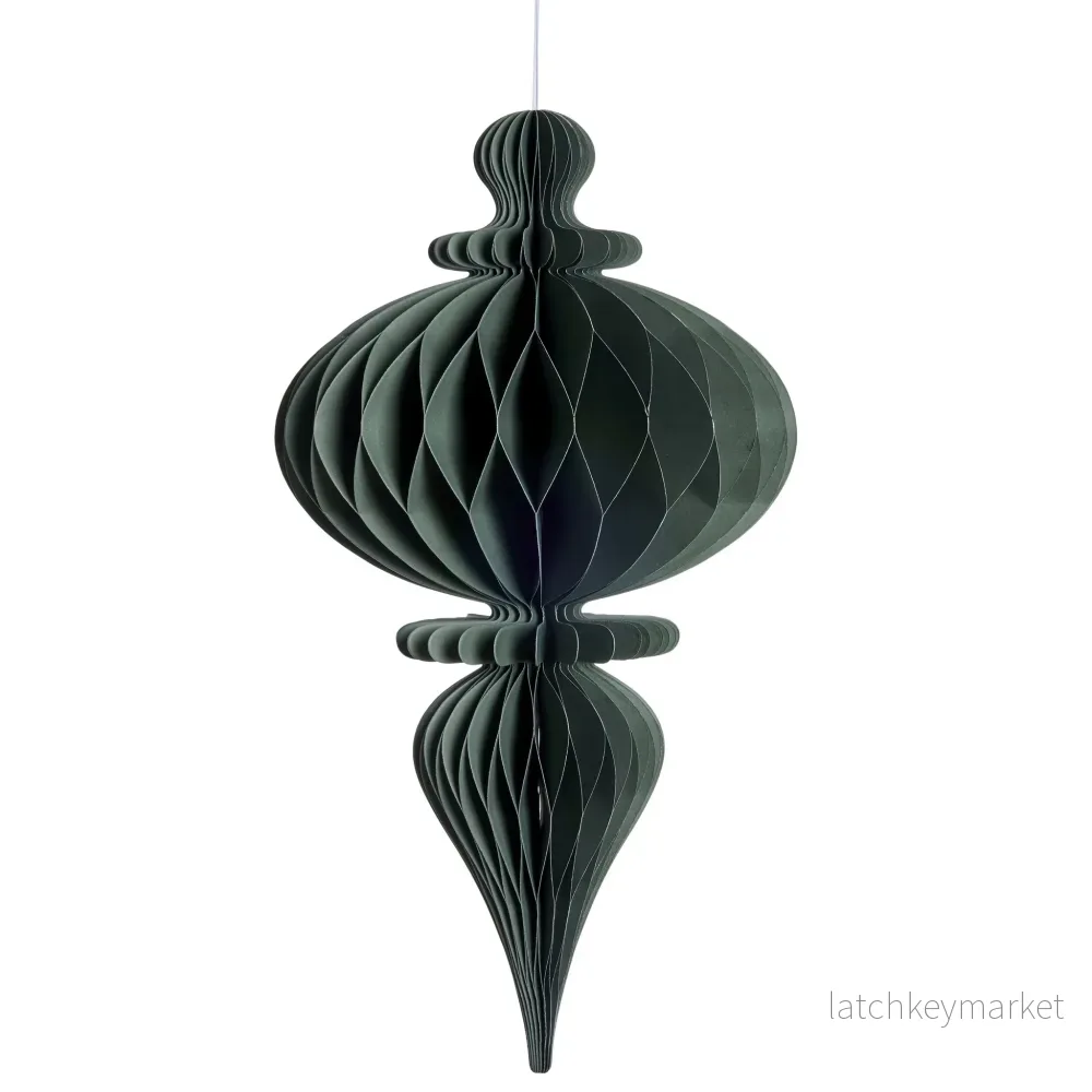 Poelle ornament H40 cm. grön Poelle ornament H40 cm. grön