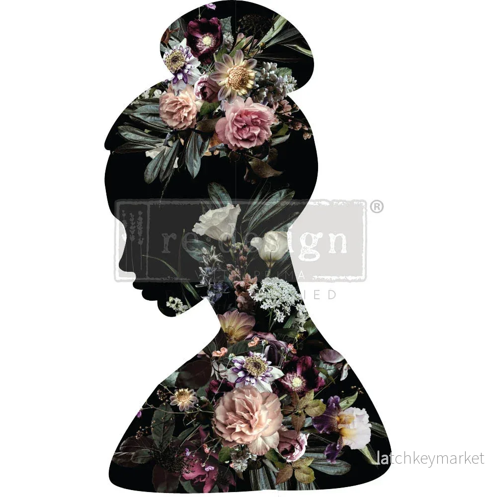 Dekortransfer Floral Silhouette Dekortransfer Floral Silhouette