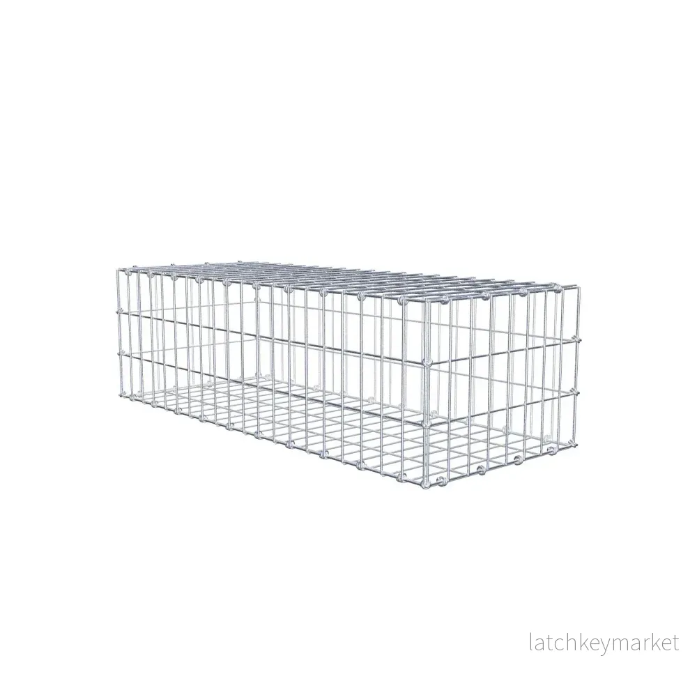 Gabion 100 cm x 30 cm x 40 cm (L x H x D), maskstorlek 5 x 10 cm, spiralring Gabion 100 cm x 30 cm x 40 cm (L x H x D), maskstorlek 5 x 10 cm, spiralring
