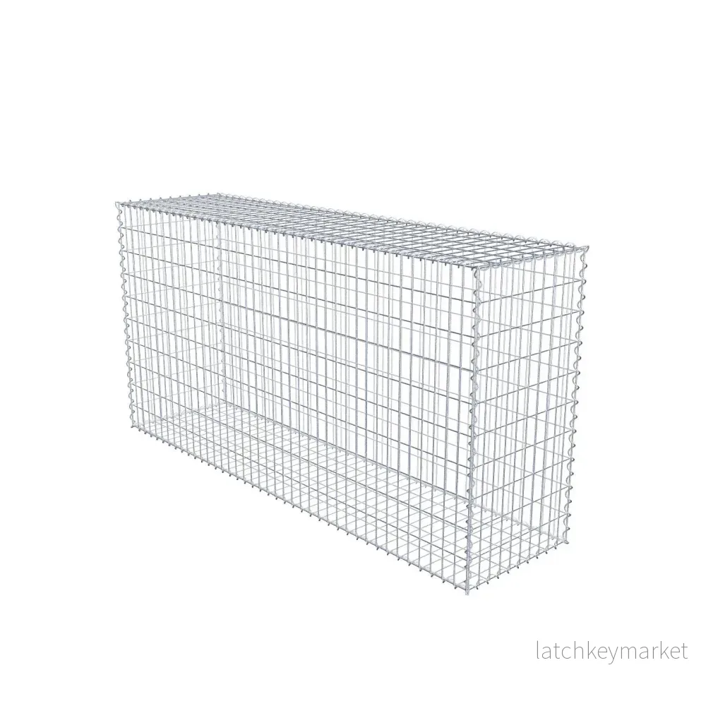 Gabion 200 cm x 100 cm x 50 cm (L x H x D), maskstorlek 5 cm x 10 cm, spiral Gabion 200 cm x 100 cm x 50 cm (L x H x D), maskstorlek 5 cm x 10 cm, spiral