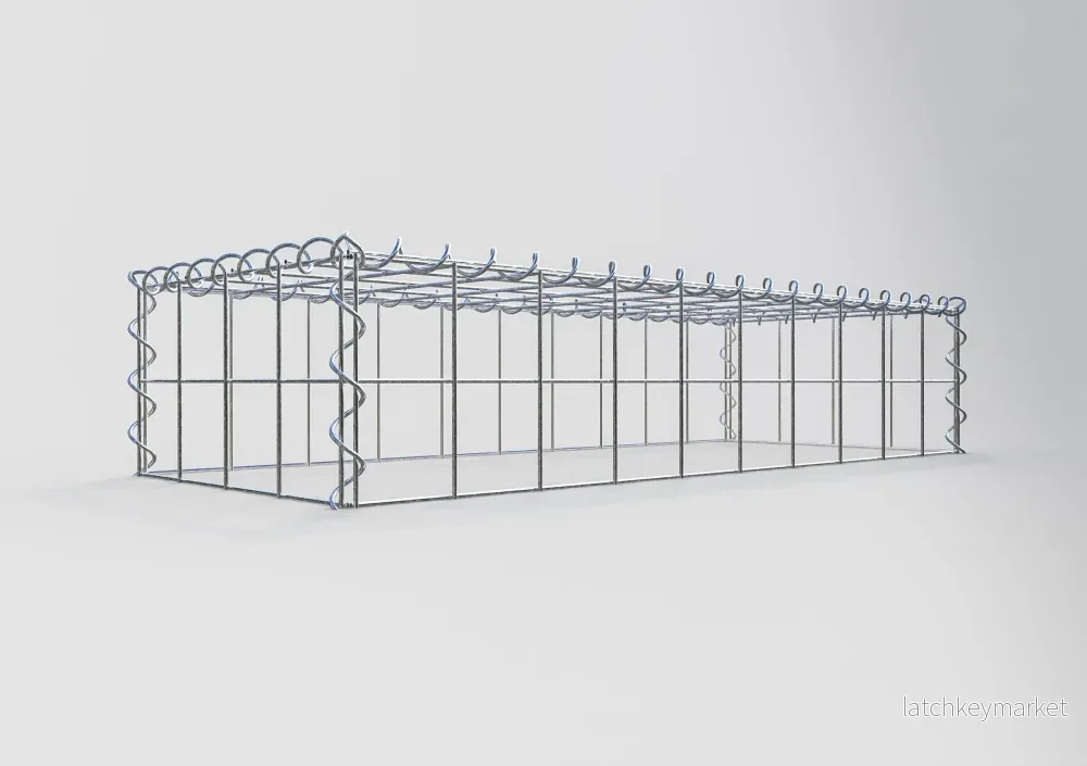 Extra gabion typ 3 100 cm x 20 cm x 40 cm (L x H x D), maskstorlek 10 cm x 10 cm, spiral - Bild 2