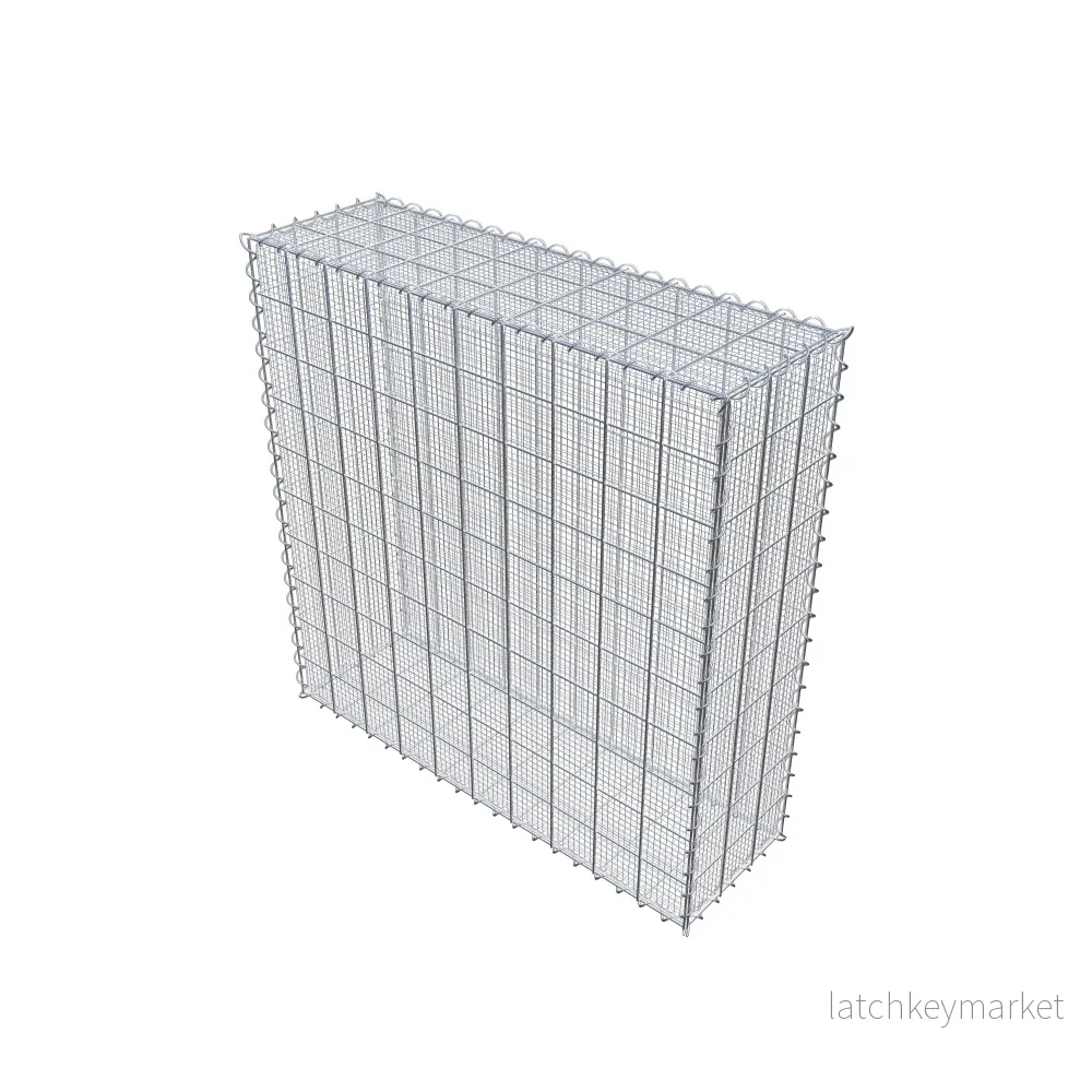 Sandgabion 100 cm x 100 cm x 30 cm (L x H x D), maskstorlek 10 cm x 10 cm, spiral - Bild 2