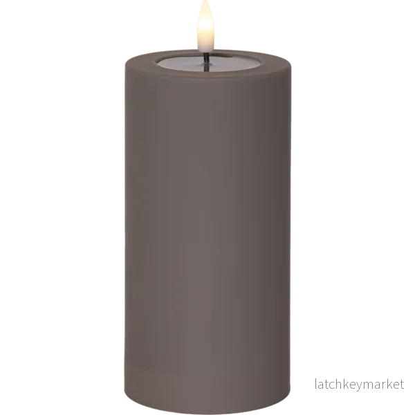 Batteridrivet LED Blockljus UTOMHUS Flamme Soft Mullvad 17,5 cm