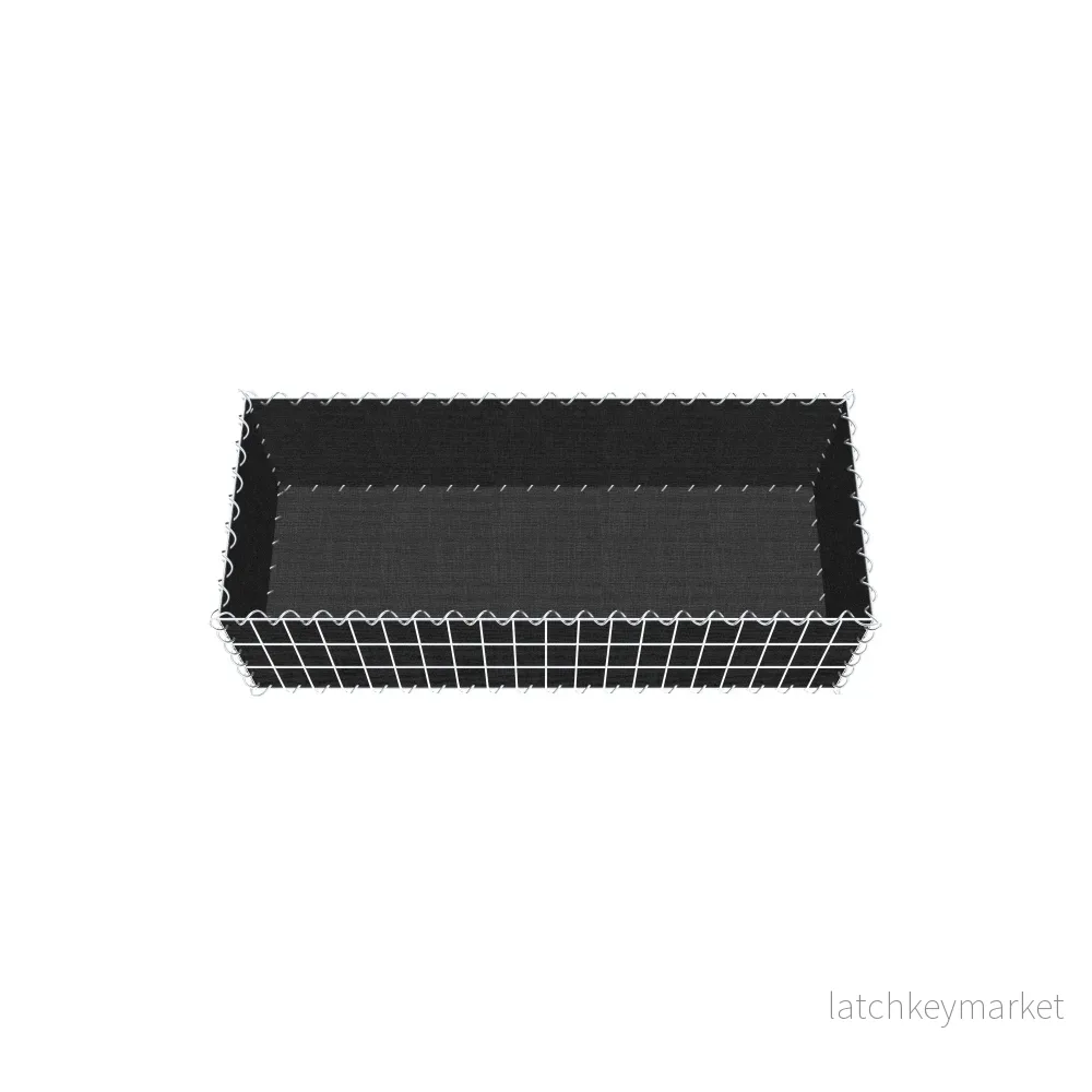 Grön gabion med fleece 100 cm x 30 cm x 40 cm (L x H x D), maskstorlek 5 cm x 10 cm, spiral - Bild 3