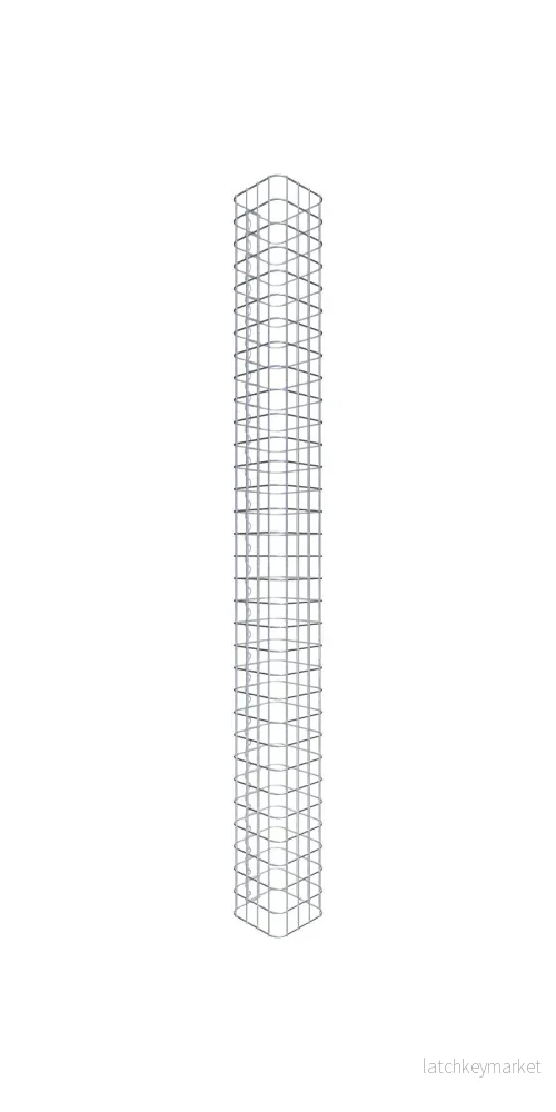 Gabionpelare, kvadrat 22 cm x 22 cm, 160 cm hög, MW 5 cm x 5 cm