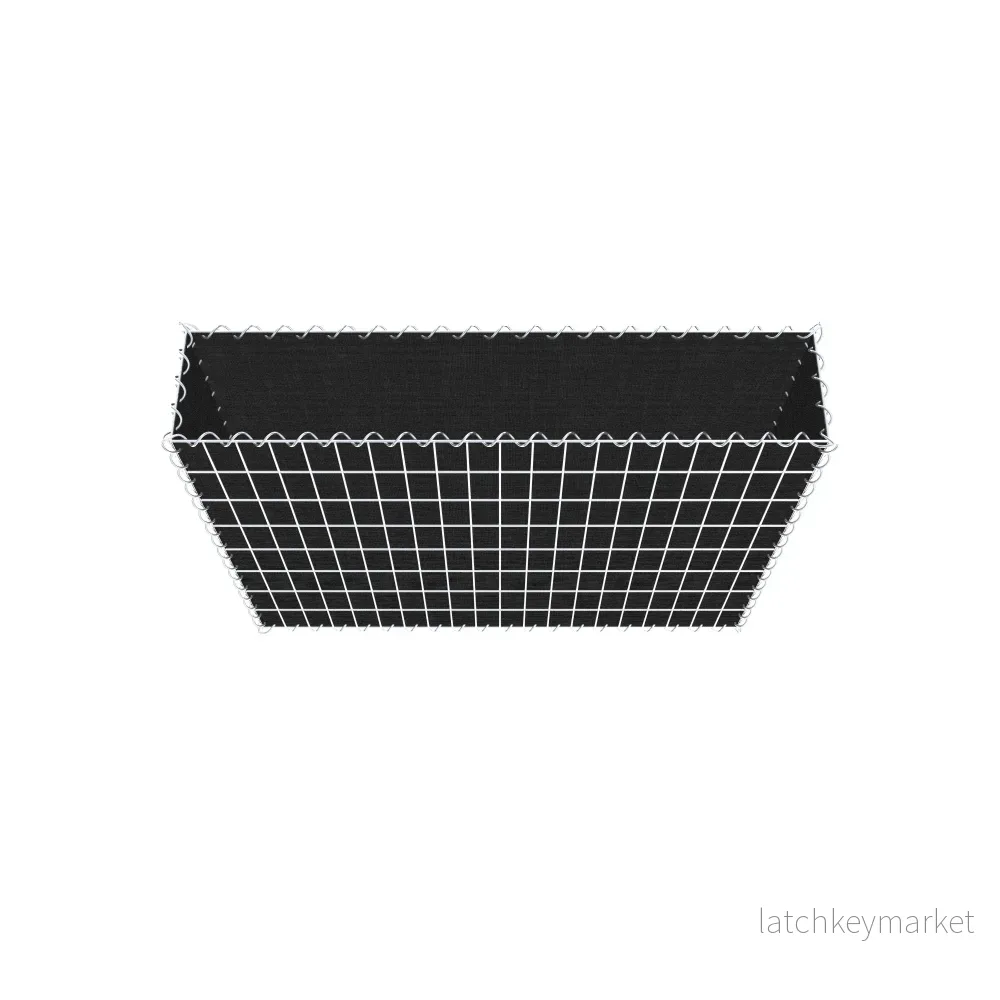 Grön gabion med fleece 100 cm x 80 cm x 20 cm (L x H x D), maskstorlek 5 cm x 10 cm, spiral - Bild 3