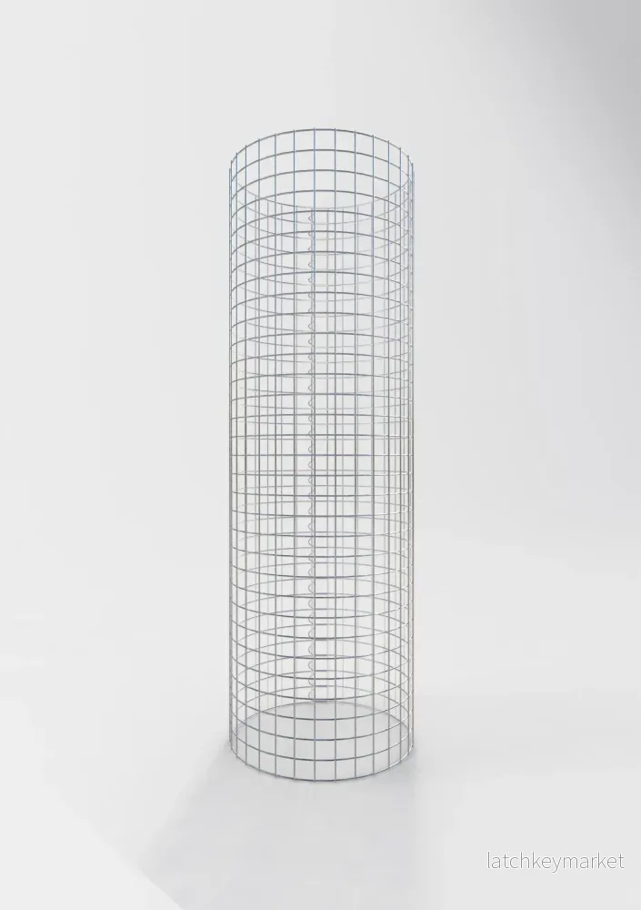 Gabionpelare rund 52 cm diameter, 160 cm höjd, maskstorlek 5 cm x 5 cm