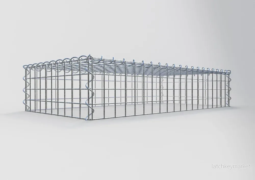 Extra gabion typ 3 100 cm x 20 cm x 50 cm (L x H x D), maskstorlek 5 cm x 5 cm, spiral - Bild 2