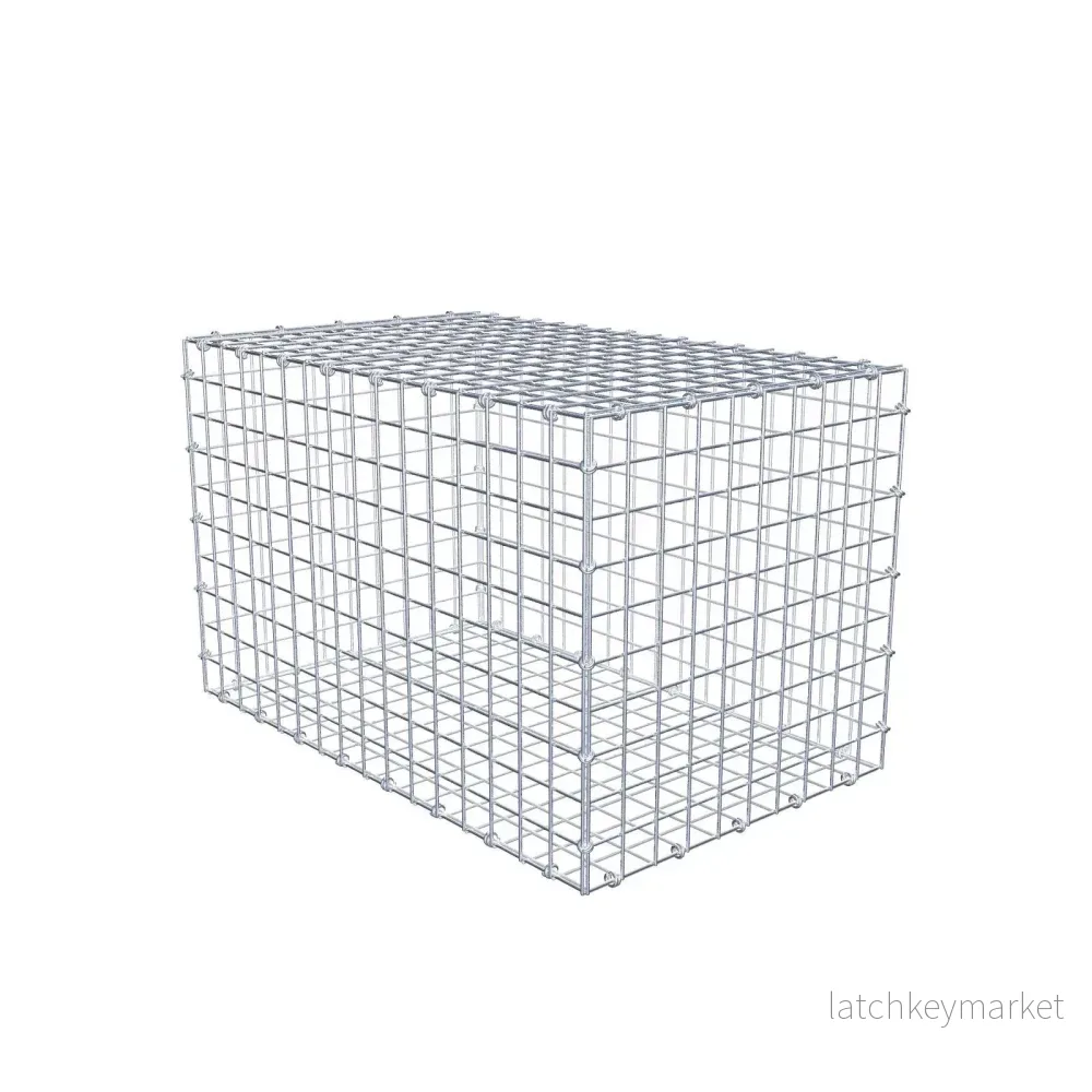 Gabion 80 cm x 50 cm x 50 cm (L x H x D), maskstorlek 5 x 5 cm, spiralring Gabion 80 cm x 50 cm x 50 cm (L x H x D), maskstorlek 5 x 5 cm, spiralring
