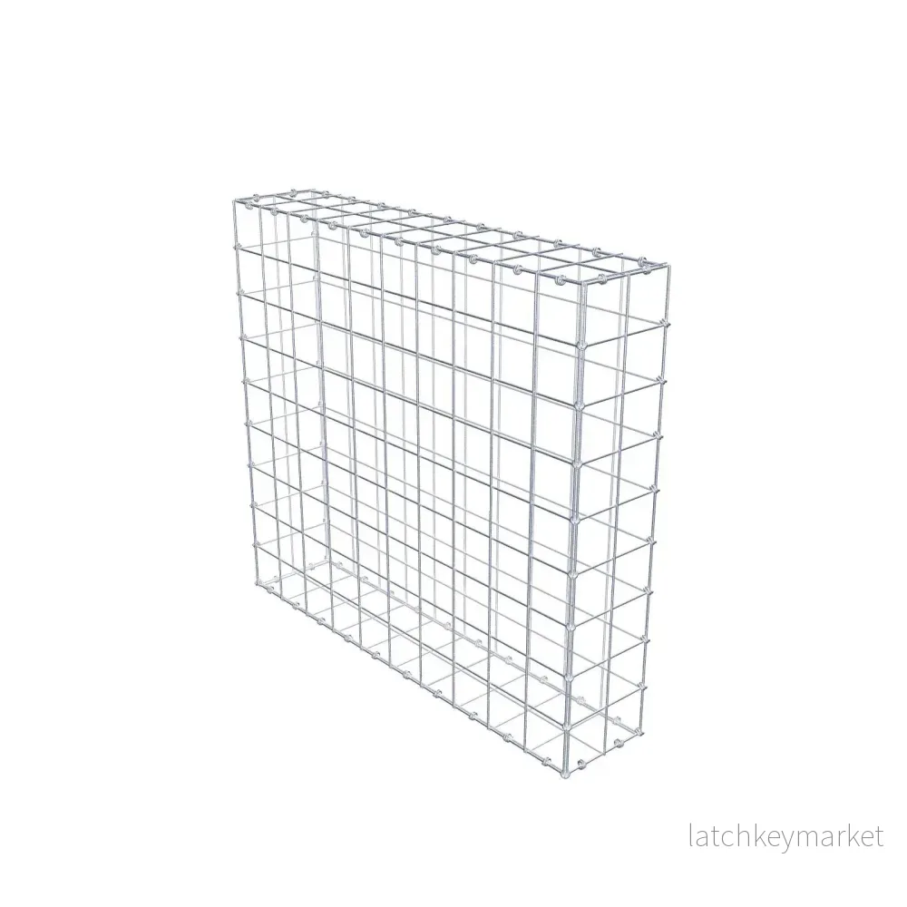 Gabion 100 cm x 90 cm x 20 cm (L x H x D), maskstorlek 10 x 10 cm, spiralring Gabion 100 cm x 90 cm x 20 cm (L x H x D), maskstorlek 10 x 10 cm, spiralring