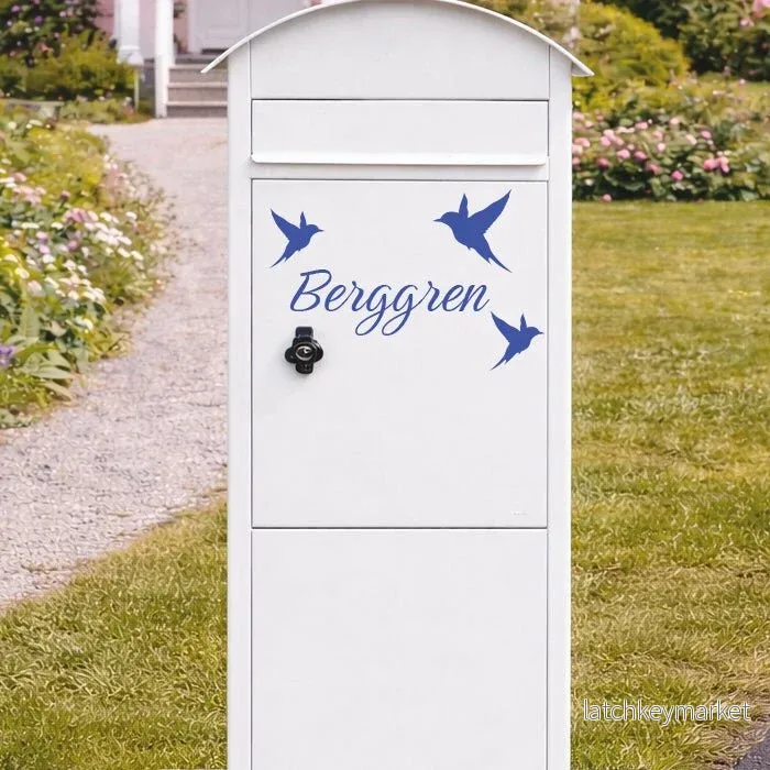 Brevlådesticker med namn och fåglar - Bild 2