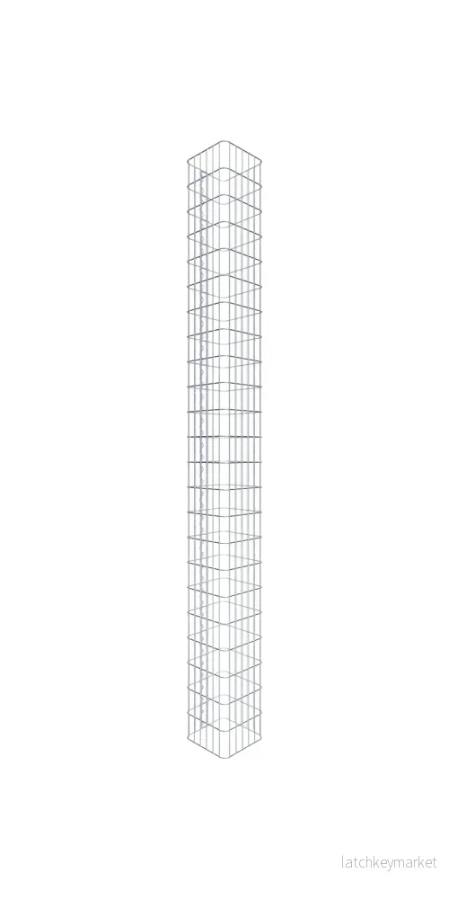 Gabionpelare vinkelrät 32 cm x 32 cm, 230 cm höjd, MW 5 cm x 10 cm Gabionpelare vinkelrät 32 cm x 32 cm, 230 cm höjd, MW 5 cm x 10 cm
