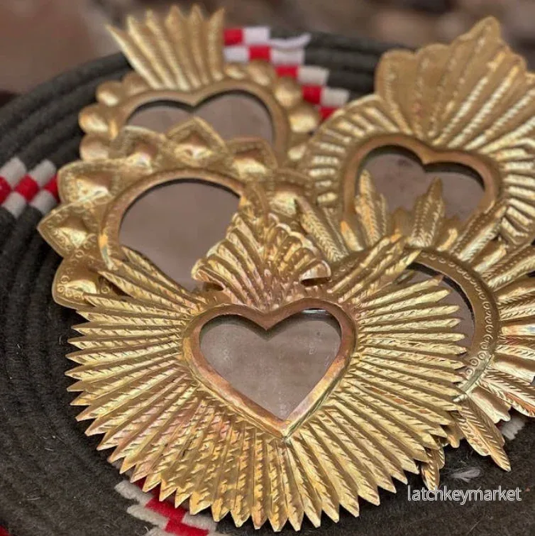 Mirror King Heart, Bronze, Gold, mirror - Bild 2